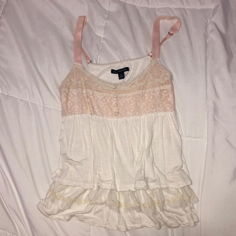American Eagle Flowy Lace Tank